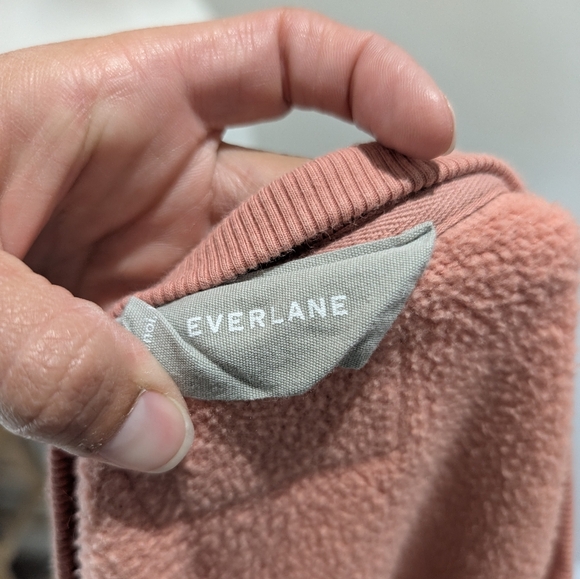 Everlane pink The Retrack Oversized Crew neck sweater size L - Picture 5 of 6